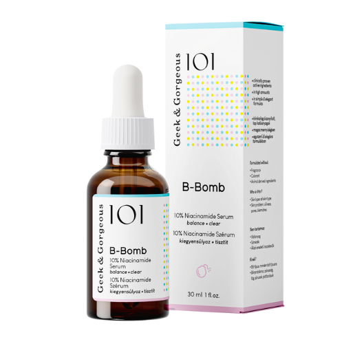 Geek & Gorgeous B-BOMB - Ορός με 10% νιασιναμίδη, Zinc PCA και Σαρακοσίνη