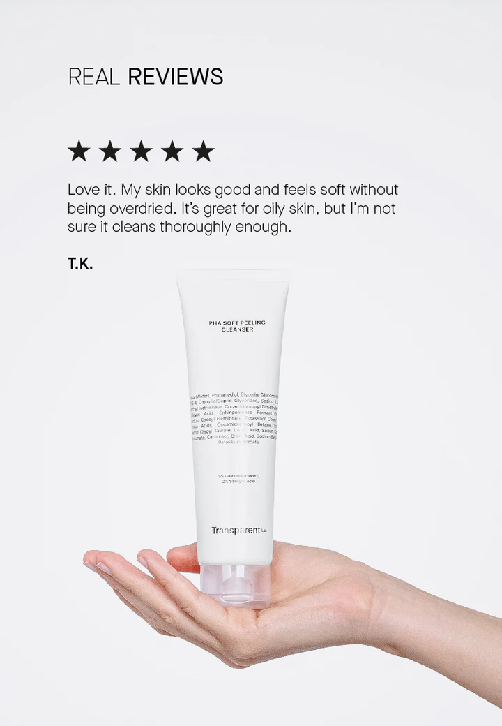 TRANSPARENT LAB PHA Soft Peeling Cleanser – Καθαριστικό Προσώπου με Ήπιο Απολεπιστικό Αποτέλεσμα - Image 3