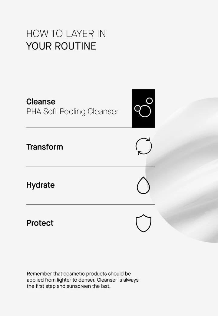 TRANSPARENT LAB PHA Soft Peeling Cleanser – Καθαριστικό Προσώπου με Ήπιο Απολεπιστικό Αποτέλεσμα - Image 4