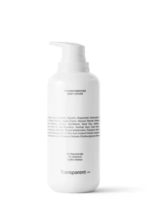 Vitamin Enriched Body Lotion | Transparent Lab Αντιγηραντική και Θρεπτική Κρέμα Σώματος με Βιταμίνες