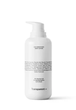 AHA Smoothing Body Lotion | Transparent Lab Απολεπιστική & Ανανεωτική Κρέμα Σώματος με Γλυκολικό Οξύ 10%