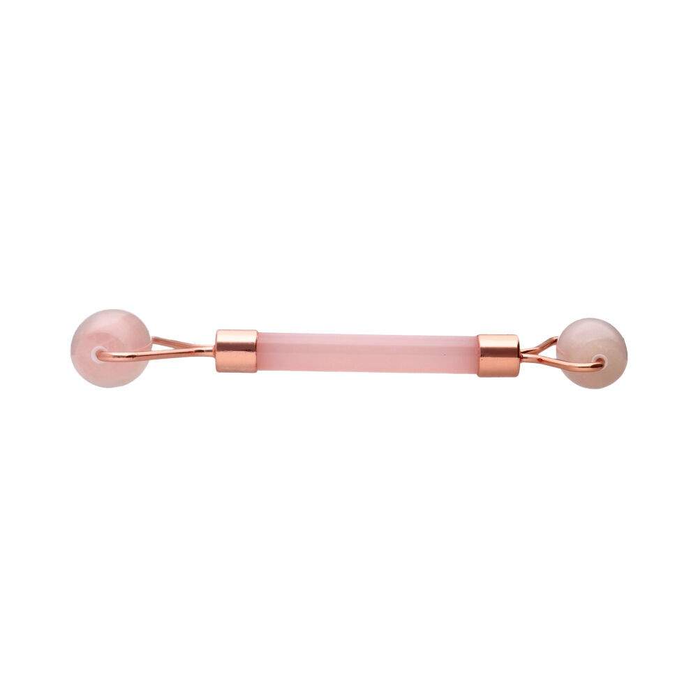 Rose Quartz Double Face Roller – Μασάζ Προσώπου με Διπλό Ρολλερ από Ροζ Χαλαζία - Image 2