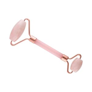 Rose Quartz Double Face Roller – Μασάζ Προσώπου με Διπλό Ρολλερ από Ροζ Χαλαζία