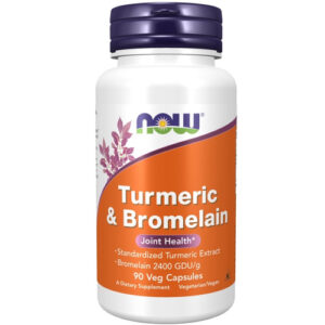 Now Foods Turmeric & Bromelain 90 Veg Caps – Φυσική Αντιφλεγμονώδης Υποστήριξη για Αρθρώσεις και Μύες