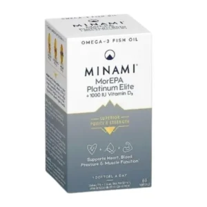 Minami MorEPA Platinum Elite + Vitamin D3 1000 IU (60 softgels)