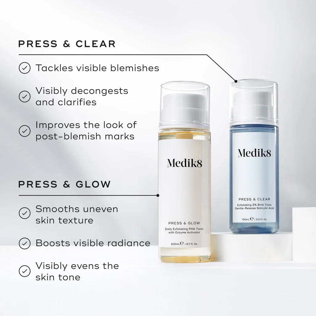 Medik8 Press & Glow® – Daily Exfoliating PHA Tonic Refil (200ml) - Image 5
