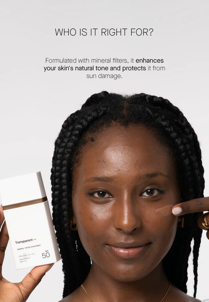 Transparent Lab Mineral Sunscreen Dark SPF50 (100ml) - Image 6